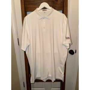 Peter Millar Summer‎ Comfort Mens White Golf Polo Shirt Tonto Verde Golf Club XL